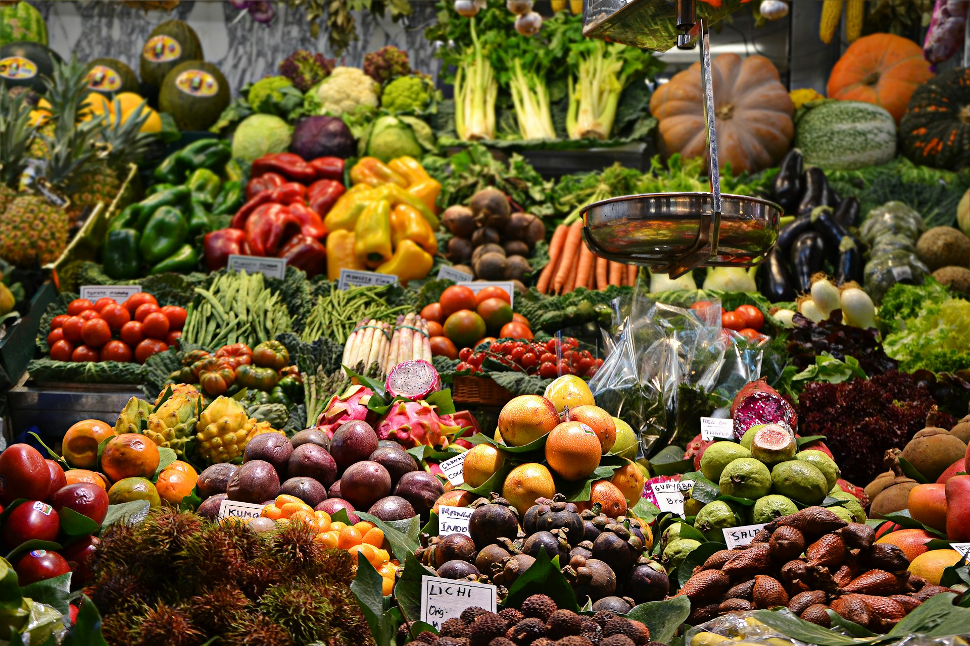 A fresh produce stall